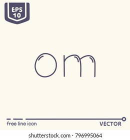 Free line icon - EPS 10 Isolated object