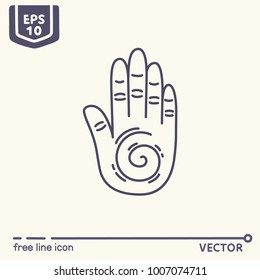 Free line icon style - palm. EPS 10 Isolated object