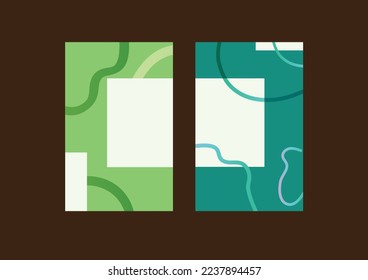 Free line on green background Fresh dynamic movement Living lactobacillus Abstract Modern poster card