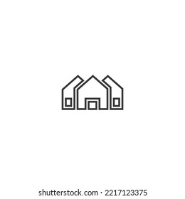 Free Liner Home and House Vector App Icon Design Download for Use.