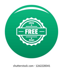 Free logo. Simple illustration of free vector logo for any design green