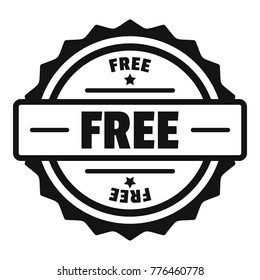 Free logo. Simple illustration of free vector logo for web
