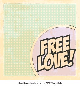 free love background, illustration in vector format