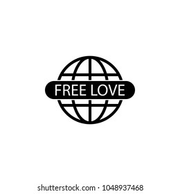 free love globally icon. Element of wedding and divorce elements illustration. Premium quality graphic design icon. Signs and symbols collection icon for websites, web design on white background