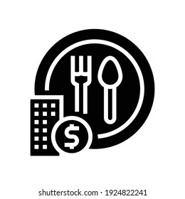 Free Lunch Benefits Glyph Icon Vector. Free Lunch Benefits Sign. Isolated Contour Symbol Black Illustration