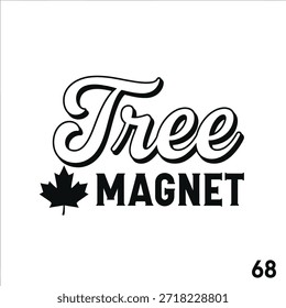 Diseño libre de la tipografía del Vector del imán blanco negro sobre fondo transparente para la impresión de la etiqueta engomada de la camiseta de la ropa del humor