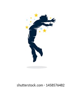 Free man Silhouette Logo Template
