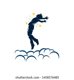 Free man Silhouette Logo Template