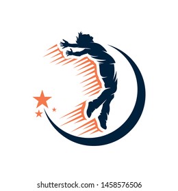 Free man Silhouette Logo Template