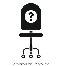 Free manager chair icon simple vector. Search candidate. Staff time cv