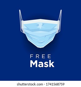 free mask clean simple style vector illustration concept
