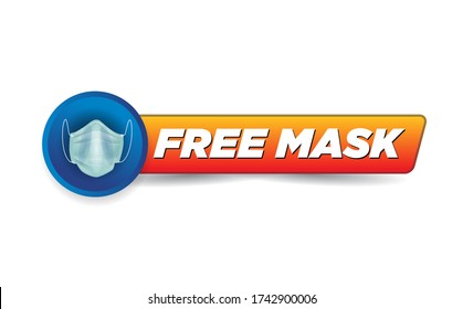 free mask icon badge vector