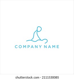 
Free Massage theraphy outline  Logo Designs - DIY Massage vector template on blues colour.