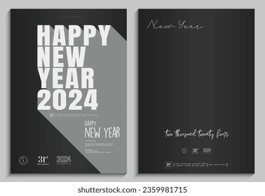 a free media poster for 2024 new year artwork, news media, party invitation.