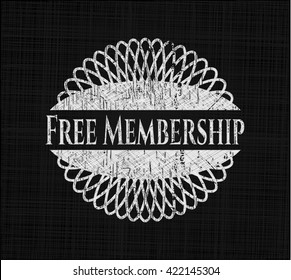 Free Membership chalk emblem