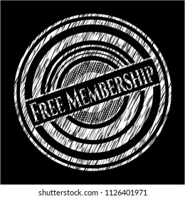 Free Membership with chalkboard texture