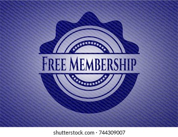Free Membership with denim texture