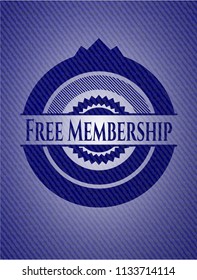 Free Membership emblem with jean high quality background