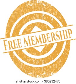 Free Membership rubber seal with grunge texture