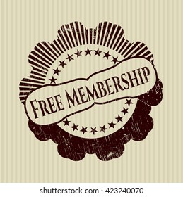 Free Membership with rubber seal texture