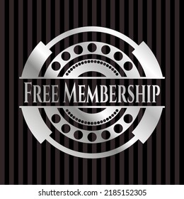 Free Membership silver emblem. Vector Illustration. Mosaic. 