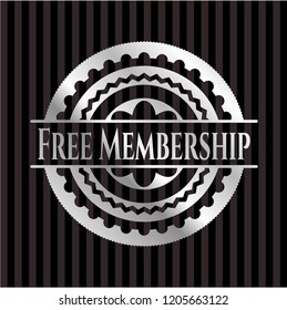 Free Membership silvery badge or emblem