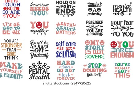 Free Mental health Quotes SVG Bundle