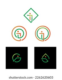 Kostenlose moderne, kreative I- und G-Icon-Sets mit Vektorlogo-Vorlage 
