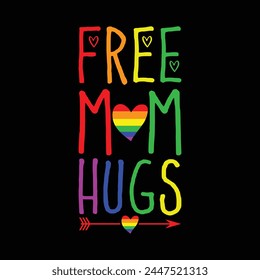 Free Mom Hugs Design Vector Illustration Clipart, Digital Download