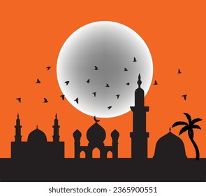 Free Mosque vector and Illustration design 