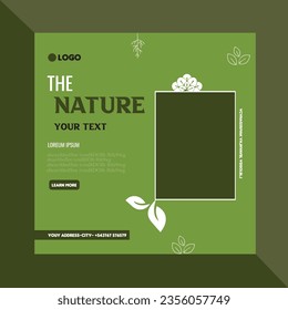 Free Nature forest  social  posts Template