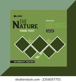 Free Nature forest  social  posts Template