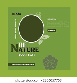Free Nature forest  social  posts Template