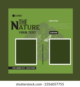 Plantilla de publicaciones sociales sobre el bosque natural libre
