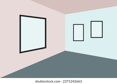 Free New wall vector wall blank frame.