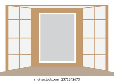 Free New wall vector wall blank frame.