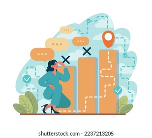 Free niche opportunity. Customer segment definition for marketing campaign development. Target group engagement. Flat vector illustration