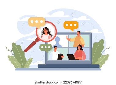 Free niche opportunity. Customer segment definition for marketing campaign development. Target group engagement. Flat vector illustration