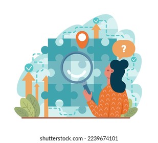 Free niche opportunity. Customer segment definition for marketing campaign development. Target group engagement. Flat vector illustration