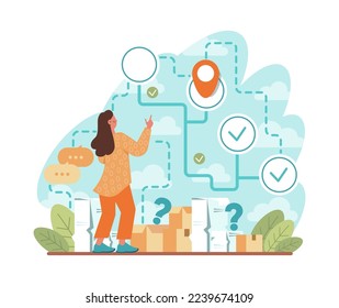 Free niche opportunity. Customer segment definition for marketing campaign development. Target group engagement. Flat vector illustration