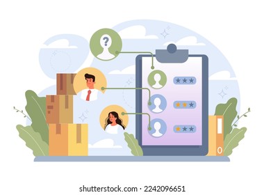 Free niche opportunity. Customer segment definition for marketing campaign development. Target group engagement. Flat vector illustration