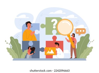 Free niche opportunity. Customer segment definition for marketing campaign development. Target group engagement. Flat vector illustration