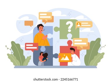 Free niche opportunity. Customer segment definition for marketing campaign development. Target group engagement. Flat vector illustration