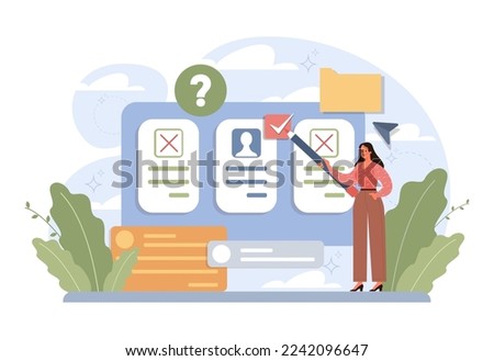 Free niche opportunity. Customer segment definition for marketing campaign development. Target group engagement. Flat vector illustration