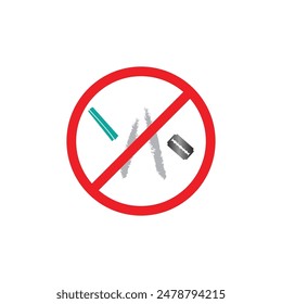 Free no drugs sign vector free and editable background