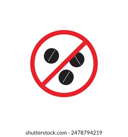 Free no drugs sign vector free and editable background