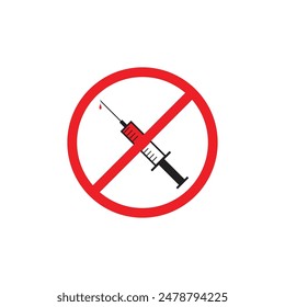 Free no drugs sign vector free and editable background