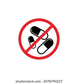 Free no drugs sign vector free and editable background