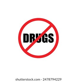 Free no drugs sign vector free and editable background