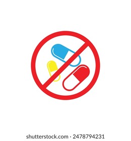 Free no drugs sign vector free and editable background